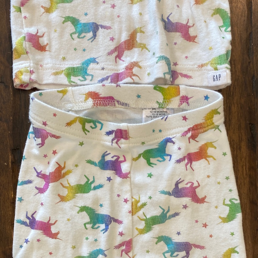 🩷 Baby GAP Unicorn Print Matching Set 🩷 - Picture 2 of 9